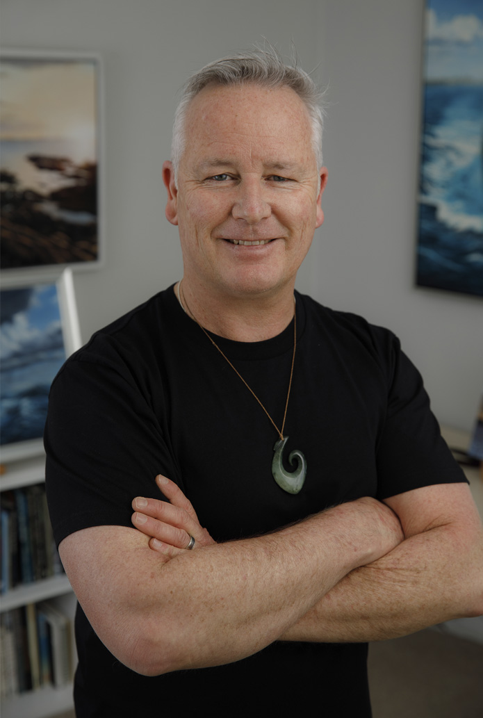 Darrell White standing in his studio