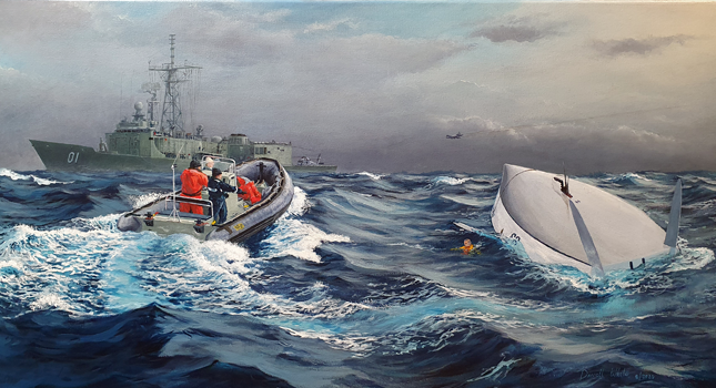 The life line. Acrylic on board.