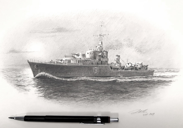 Sketch of HMAS Bataan