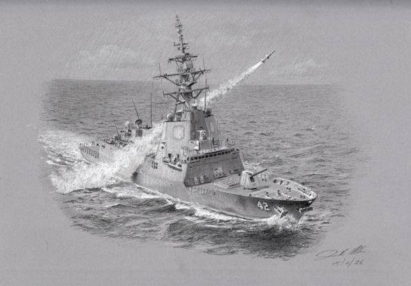 Sketch of HMAS Sydney AWD