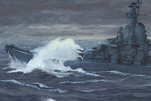 USS New Jersey close up.